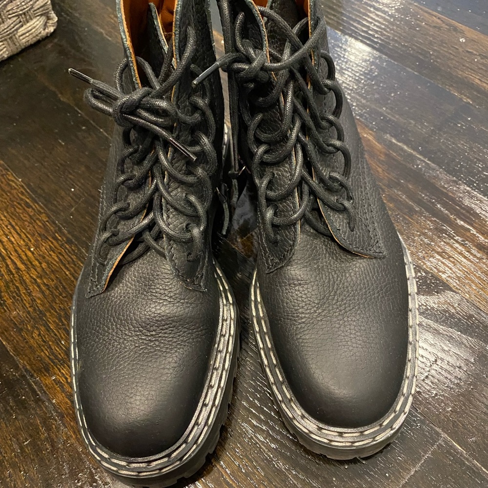 Proenza schouler lace up black boots